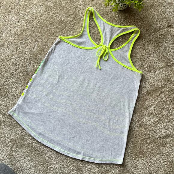 Justice White and Light Gray Racerback Graphic Tank Tops Set of 2 Size: 16 - Picture 15 of 15